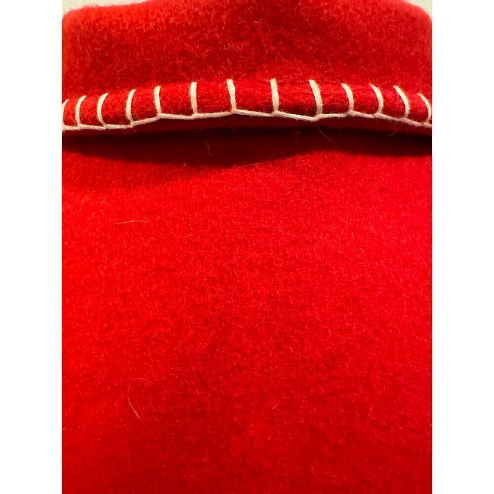 Take Two Red Appliqued Snowman Wool Blend Jacket - Size Large - Picture 5 of 8